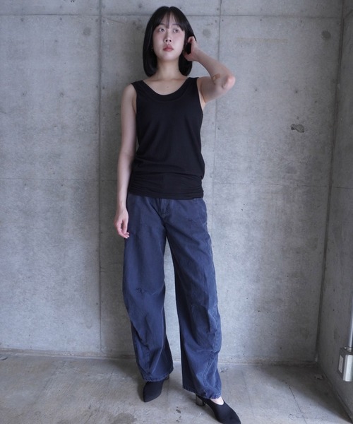 LCDC TM(エルシーディーシーティーエム)の「SHAPED HEM TANK TOP(タンクトップ・レディース・ブラック/グレー・S/M)」の13枚目の写真