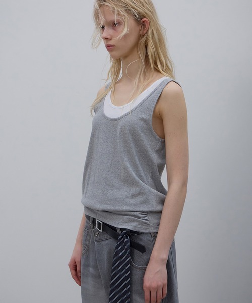 LCDC TM(エルシーディーシーティーエム)の「SHAPED HEM TANK TOP(タンクトップ・レディース・ブラック/グレー・S/M)」の15枚目の写真