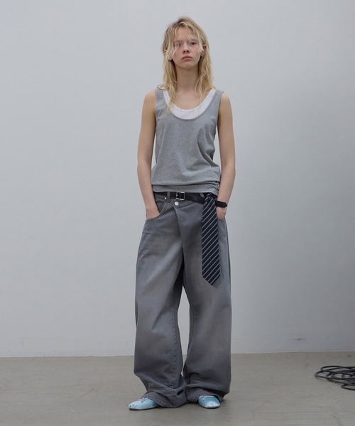 LCDC TM(エルシーディーシーティーエム)の「SHAPED HEM TANK TOP(タンクトップ・レディース・ブラック/グレー・S/M)」の17枚目の写真