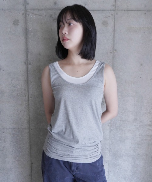 LCDC TM(エルシーディーシーティーエム)の「SHAPED HEM TANK TOP(タンクトップ・レディース・ブラック/グレー・S/M)」の18枚目の写真