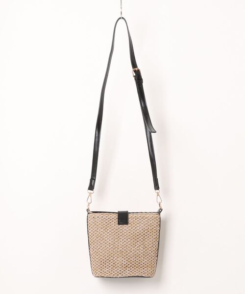 TONE SELECT GOODS（トーンセレクトグッズ）の「Liaa/かご風 編み ショルダーバッグ A18818（ショルダーバッグ・レディース・ホワイト/ブラウン/ブラック・FREE）」の7枚目の写真