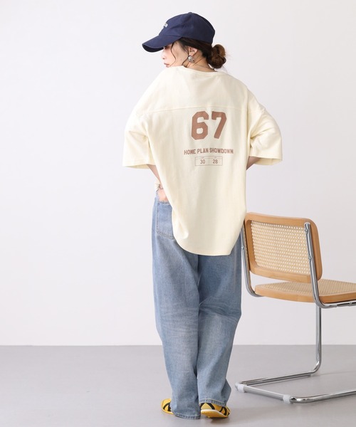 Arinomama(アリノママ)の「16s空紡糸天竺 220g/㎡ アンサンブルTシャツ 半端袖(Tシャツ/カットソー・レディース・ブラック/ライトパープル/ネイビー/アイボリー・FREE)」の11枚目の写真