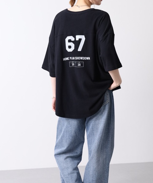 Arinomama(アリノママ)の「16s空紡糸天竺 220g/㎡ アンサンブルTシャツ 半端袖(Tシャツ/カットソー・レディース・ブラック/ライトパープル/ネイビー/アイボリー・FREE)」の16枚目の写真