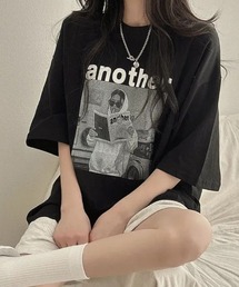 存在感抜群のフォトプリントが目を惹く!ゆるっと着こなせるビッグシルエットTシャツ