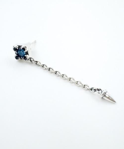 bizarre(ビザール)の「Bizarre ビザール スパイクドロップロングシルバーピアス(SILVER)(ピアス(片耳用)・レディース・ブルー/クリア・FREE)」の1枚目の写真