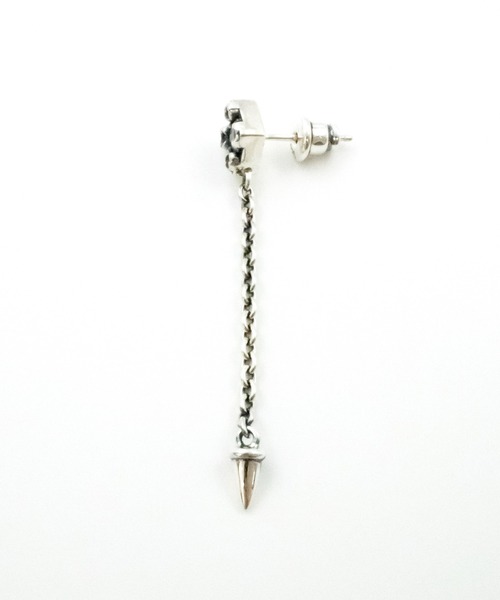 bizarre(ビザール)の「Bizarre ビザール スパイクドロップロングシルバーピアス(SILVER)(ピアス(片耳用)・レディース・ブルー/クリア・FREE)」の4枚目の写真