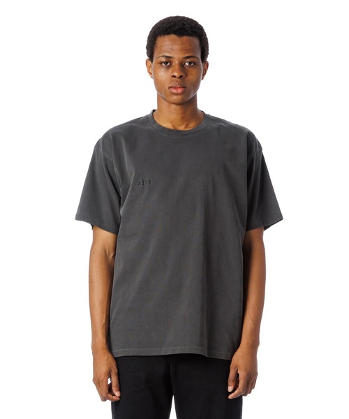 Sandinista(サンディニスタ)の「Error Pigment Dye Tee / ミス刺繍ピグメントTシャツ(Tシャツ/カットソー・メンズ・ブラウン/グレー/ブラック/ライトブルー・X-LARGE/LARGE/MEDIUM)」の1枚目の写真