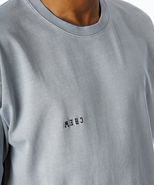Sandinista(サンディニスタ)の「Error Pigment Dye Tee / ミス刺繍ピグメントTシャツ(Tシャツ/カットソー・メンズ・ブラウン/グレー/ブラック/ライトブルー・X-LARGE/LARGE/MEDIUM)」の10枚目の写真