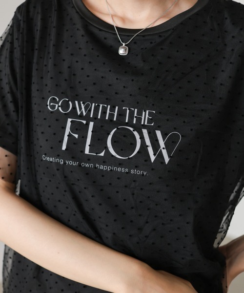 Bab(バブ)の「ドットチュールレイヤードロゴカットソー(Tシャツ/カットソー・レディース・ブラック/オフホワイト・FREE)」の17枚目の写真