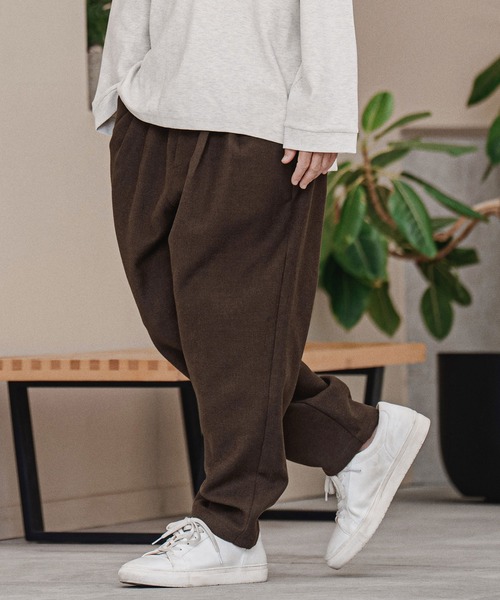 CAMBIO（カンビオ）の「mp15212-Wool Blend Brushed Tapered Pants テーパードパンツ(A70226cmb)（その他パンツ・メンズ・ブラウン/ブラック/チャコール/ベージュ・S/M/L）」の3枚目の写真