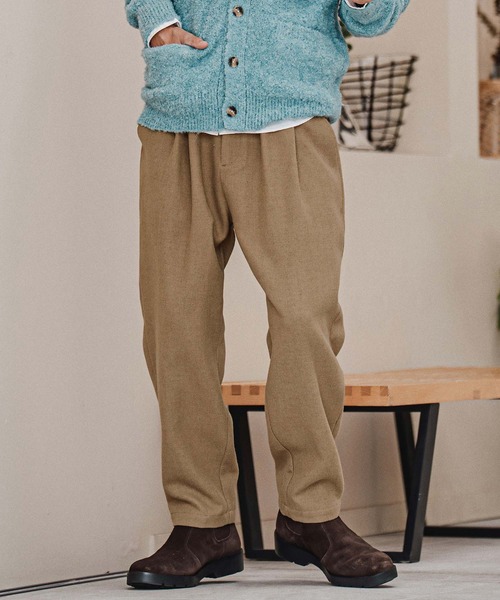CAMBIO（カンビオ）の「mp15212-Wool Blend Brushed Tapered Pants テーパードパンツ(A70226cmb)（その他パンツ・メンズ・ブラウン/ブラック/チャコール/ベージュ・S/M/L）」の5枚目の写真