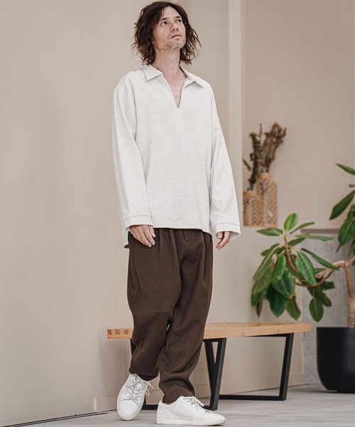 CAMBIO（カンビオ）の「mp15212-Wool Blend Brushed Tapered Pants テーパードパンツ(A70226cmb)（その他パンツ・メンズ・ブラウン/ブラック/チャコール/ベージュ・S/M/L）」の15枚目の写真