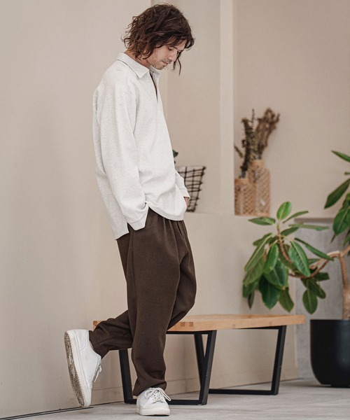CAMBIO（カンビオ）の「mp15212-Wool Blend Brushed Tapered Pants テーパードパンツ(A70226cmb)（その他パンツ・メンズ・ブラウン/ブラック/チャコール/ベージュ・S/M/L）」の16枚目の写真