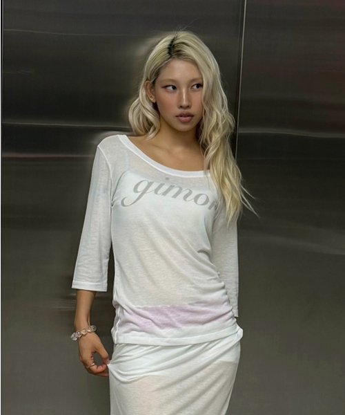 GIMOR(ギマー)の「Lazy 3/4 Sleeve Tee White(Tシャツ/カットソー・レディース・その他・SMALL)」の1枚目の写真