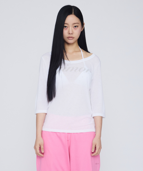 GIMOR(ギマー)の「Lazy 3/4 Sleeve Tee White(Tシャツ/カットソー・レディース・その他・SMALL)」の2枚目の写真