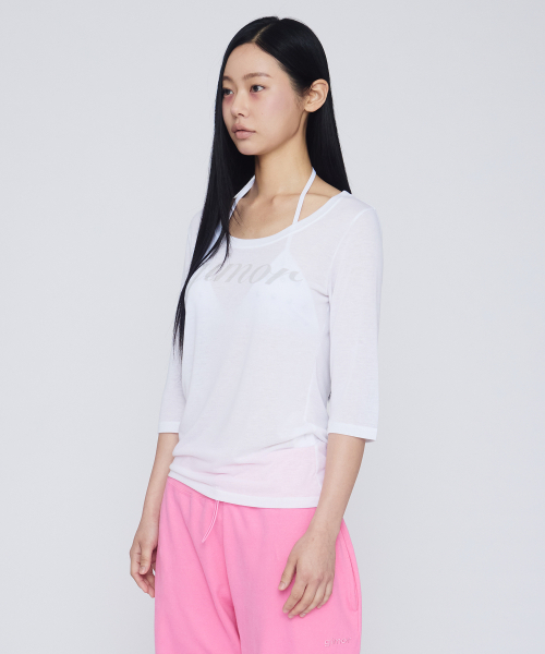 GIMOR(ギマー)の「Lazy 3/4 Sleeve Tee White(Tシャツ/カットソー・レディース・その他・SMALL)」の3枚目の写真