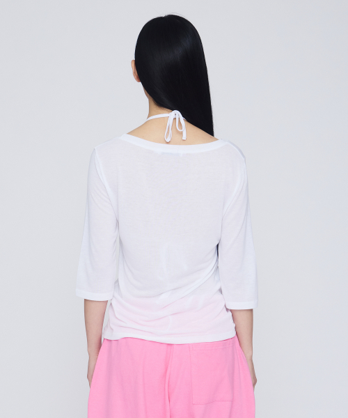 GIMOR(ギマー)の「Lazy 3/4 Sleeve Tee White(Tシャツ/カットソー・レディース・その他・SMALL)」の4枚目の写真