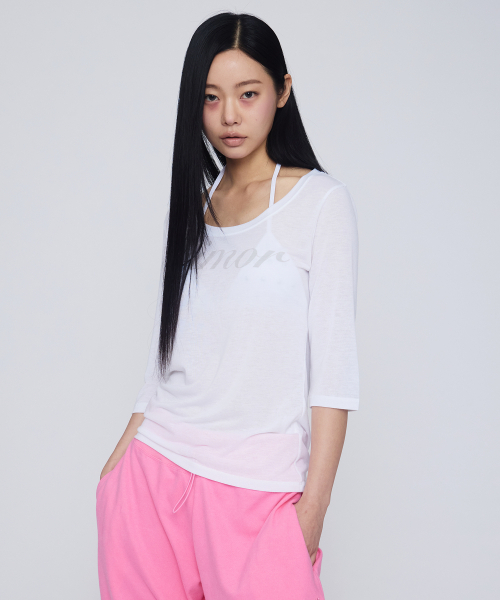 GIMOR(ギマー)の「Lazy 3/4 Sleeve Tee White(Tシャツ/カットソー・レディース・その他・SMALL)」の5枚目の写真