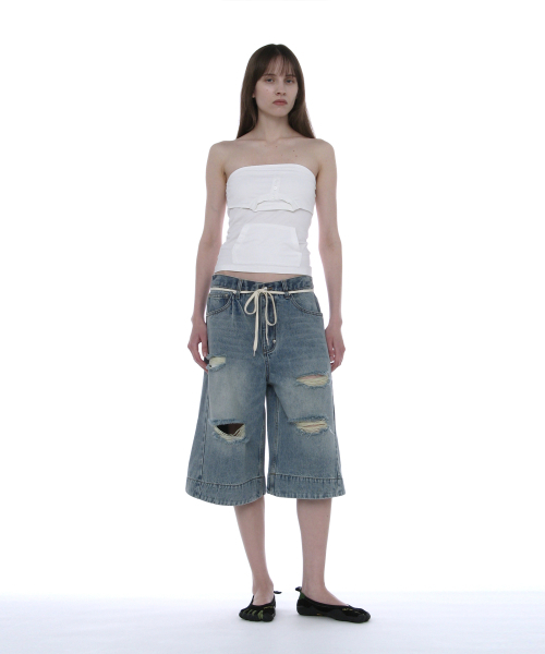 PARTIMENTO WOMEN(パルティメントウィメン)の「ディコンストラクテッドストラップレストップ_ホワイト(Tシャツ/カットソー・レディース・その他・SMALL/MEDIUM/LARGE)」の5枚目の写真