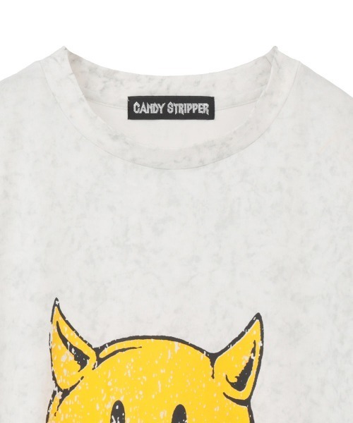 Candy Stripper(キャンディストリッパー)の「DEVIL SMILE トップス(Tシャツ/カットソー・レディース・カーキ/チャコール/オフホワイト・FREE)」の21枚目の写真