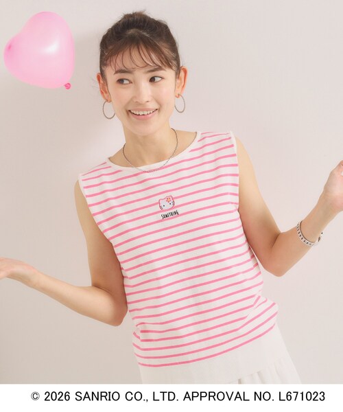 ITS'DEMO(イッツデモ)の「SOMETHING×HELLO KITTY ニット(ニット/セーター・レディース・ブラック/ホワイト系5/オフホワイト・00)」の2枚目の写真