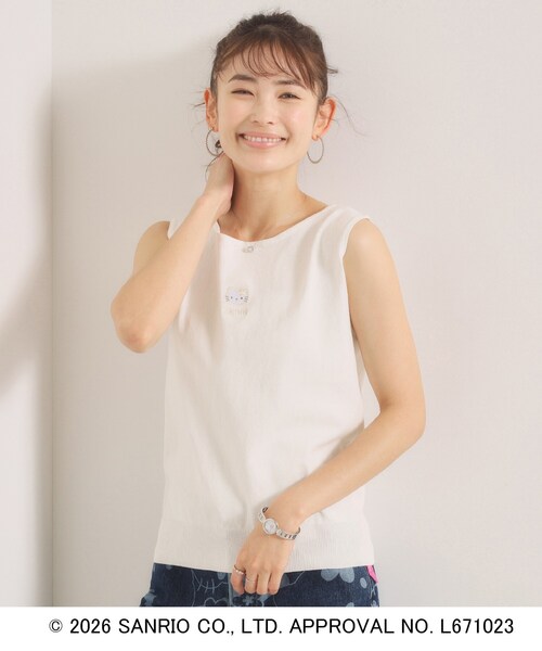 ITS'DEMO(イッツデモ)の「SOMETHING×HELLO KITTY ニット(ニット/セーター・レディース・ブラック/ホワイト系5/オフホワイト・00)」の1枚目の写真