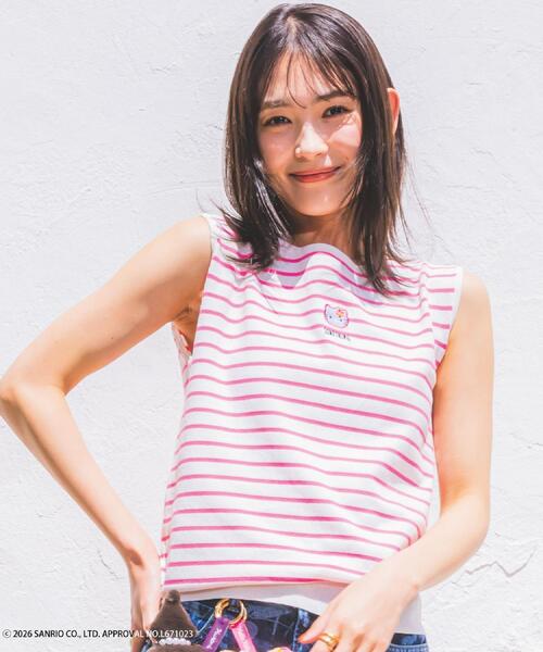 ITS'DEMO(イッツデモ)の「SOMETHING×HELLO KITTY ニット(ニット/セーター・レディース・ブラック/ホワイト系5/オフホワイト・00)」の14枚目の写真