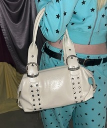 SHAGGIE | ダブルハンドルエッジスタッズバッグ(ハンドバッグ)