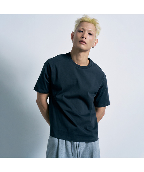 FERNOV(ペルノブ)の「エッセンシャル半袖Tシャツ5色(Tシャツ/カットソー・メンズ・ホワイト/ブラック/グレー/チャコール/ネイビー・1/2/3/4/5)」の4枚目の写真