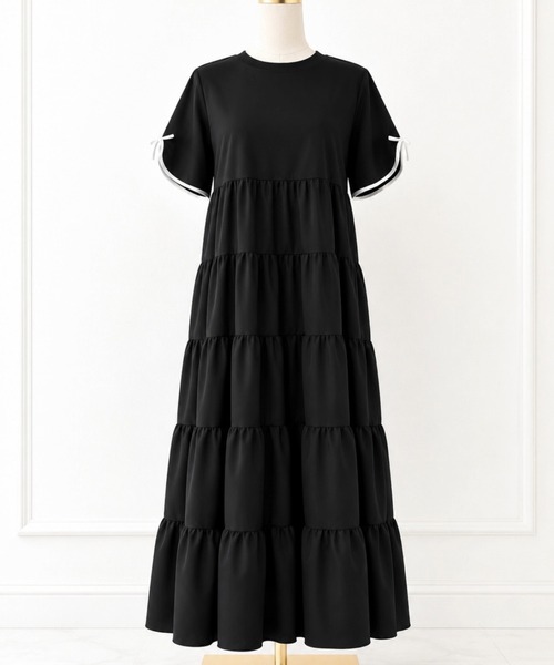 M y u(ミュー)の「【販売後1分で完売したアイテム】ティアードワンピース(ワンピース・レディース・ブラック系1/Black・FREE)」の15枚目の写真