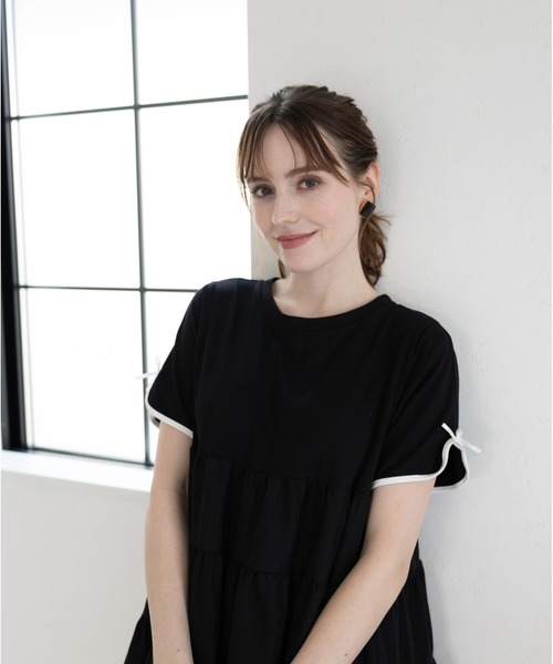 M y u(ミュー)の「【販売後1分で完売したアイテム】ティアードワンピース(ワンピース・レディース・ブラック系1/Black・FREE)」の14枚目の写真