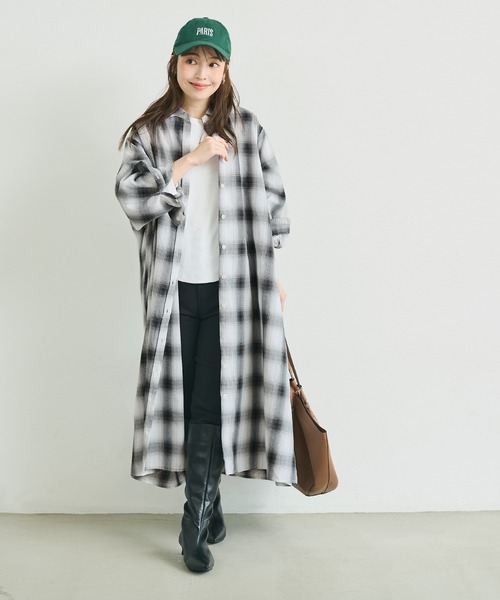 coca(coca)(コカ)の「チェックシャツワンピース(シャツワンピース・レディース・B/A・L/M)」の13枚目の写真