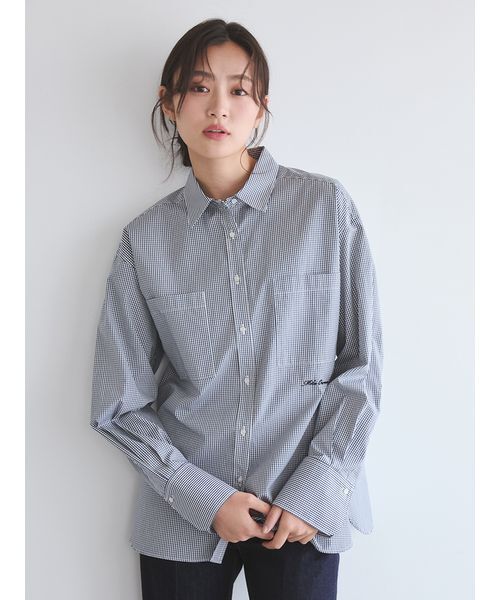 Mila Owen(ミラオーウェン)の「チェックデザインベーシックシャツ(シャツ/ブラウス・レディース・グリーン/レッド/ネイビー・F)」の8枚目の写真