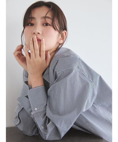 Mila Owen(ミラオーウェン)の「チェックデザインベーシックシャツ(シャツ/ブラウス・レディース・グリーン/レッド/ネイビー・F)」の18枚目の写真
