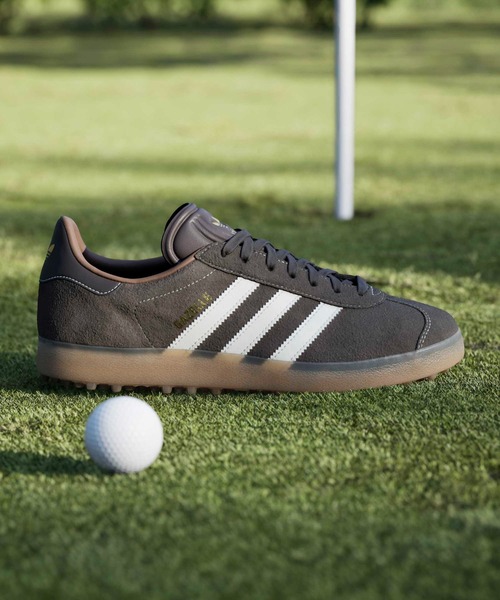 adidas（アディダス）の「オリジナルスゴルフ ガゼル ゴルフ【adidas Golf/アディダスゴルフ】（スニーカー・メンズ・ダークブラウン・22.5cm/23.5cm/24.5cm/25.5cm/26.5cm/27.5cm/28.5cm/23.0cm/24.0cm/25.0cm/26.0cm/27.0cm/28.0cm/29.0cm/22.0cm）」の2枚目の写真