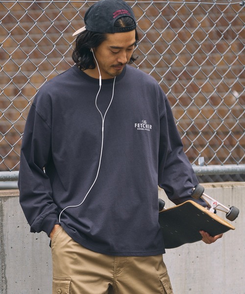 THE CRAFT CREW PRODUCTS（ザクラフトクループロダクツ）の「ドッグ クラシックグラフィック ヘビーウェイト オーバーサイズ 長袖Tシャツ【THE CRAFT CREW PRODUCTS】（Tシャツ/カットソー・メンズ・アッシュグレー/ホワイト系/チャコール/モカ/オフホワイト・S/L/M）」の9枚目の写真