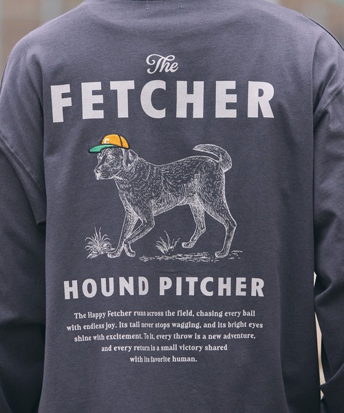 THE CRAFT CREW PRODUCTS（ザクラフトクループロダクツ）の「ドッグ クラシックグラフィック ヘビーウェイト オーバーサイズ 長袖Tシャツ【THE CRAFT CREW PRODUCTS】（Tシャツ/カットソー・メンズ・アッシュグレー/ホワイト系/チャコール/モカ/オフホワイト・S/L/M）」の13枚目の写真