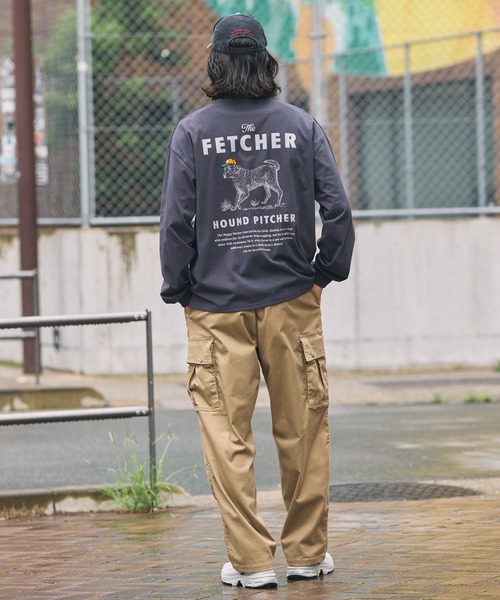 THE CRAFT CREW PRODUCTS（ザクラフトクループロダクツ）の「ドッグ クラシックグラフィック ヘビーウェイト オーバーサイズ 長袖Tシャツ【THE CRAFT CREW PRODUCTS】（Tシャツ/カットソー・メンズ・アッシュグレー/ホワイト系/チャコール/モカ/オフホワイト・S/L/M）」の17枚目の写真