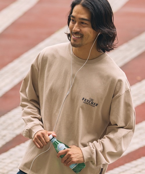 THE CRAFT CREW PRODUCTS（ザクラフトクループロダクツ）の「ドッグ クラシックグラフィック ヘビーウェイト オーバーサイズ 長袖Tシャツ【THE CRAFT CREW PRODUCTS】（Tシャツ/カットソー・メンズ・アッシュグレー/ホワイト系/チャコール/モカ/オフホワイト・S/L/M）」の18枚目の写真