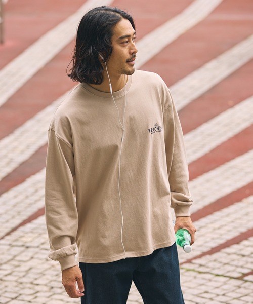 THE CRAFT CREW PRODUCTS（ザクラフトクループロダクツ）の「ドッグ クラシックグラフィック ヘビーウェイト オーバーサイズ 長袖Tシャツ【THE CRAFT CREW PRODUCTS】（Tシャツ/カットソー・メンズ・アッシュグレー/ホワイト系/チャコール/モカ/オフホワイト・S/L/M）」の19枚目の写真