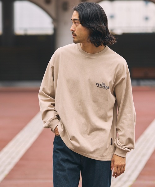 THE CRAFT CREW PRODUCTS（ザクラフトクループロダクツ）の「ドッグ クラシックグラフィック ヘビーウェイト オーバーサイズ 長袖Tシャツ【THE CRAFT CREW PRODUCTS】（Tシャツ/カットソー・メンズ・アッシュグレー/ホワイト系/チャコール/モカ/オフホワイト・S/L/M）」の20枚目の写真