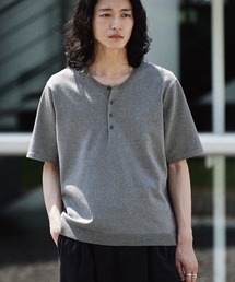 WYM LIDNM(�E�B�� �o�C ���h��)��T/C COMPACT KNIT HENLEY TEE(T�V���c/�J�b�g�\�[)
