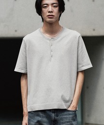WYM LIDNM(�E�B�� �o�C ���h��)��T/C COMPACT KNIT HENLEY TEE(T�V���c/�J�b�g�\�[)