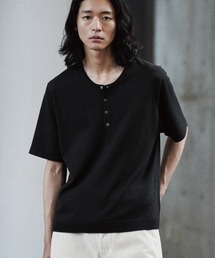 WYM LIDNM(�E�B�� �o�C ���h��)��T/C COMPACT KNIT HENLEY TEE(T�V���c/�J�b�g�\�[)