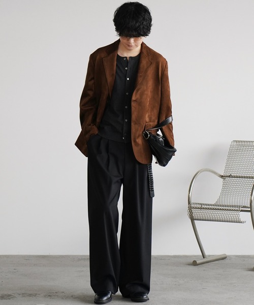 WYM LIDNM(ウィム バイ リドム)の「T/C COMPACT KNIT HENLEY TEE(Tシャツ/カットソー・メンズ・ブラック/ライトグレー/グレー・M/S/L)」の10枚目の写真