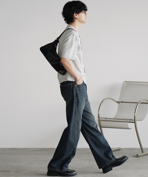 WYM LIDNM(ウィム バイ リドム)の「T/C COMPACT KNIT HENLEY TEE(Tシャツ/カットソー・メンズ・ブラック/ライトグレー/グレー・M/S/L)」の17枚目の写真