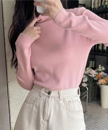 タートルネック タイト長袖ニット