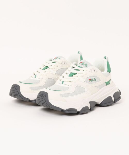 FILA(フィラ)の「【FILA】Potent(スニーカー・メンズ・ホワイト×グリーン・26.5cm/26.0cm/27.0cm/28.0cm/25.5cm)」の1枚目の写真