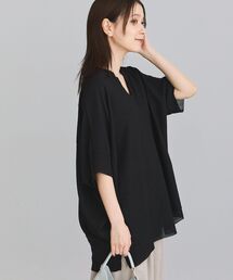 Green　Parks | シアーリブ切替スキッパーチュニック(チュニック)
