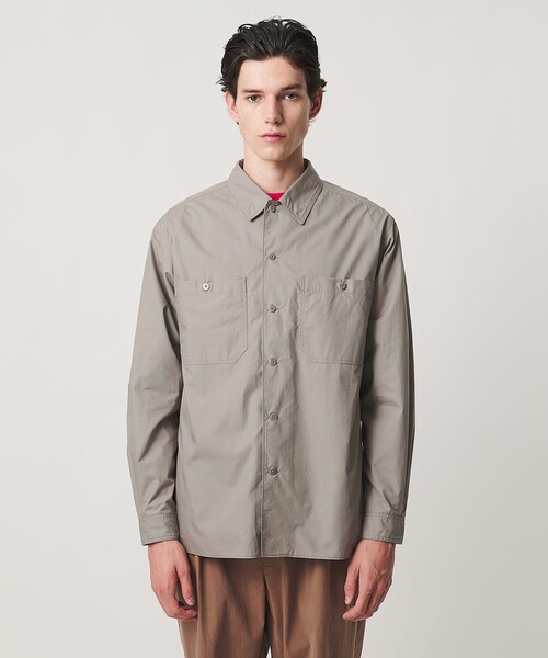 UNITED ARROWS(ユナイテッドアローズ)の「シオタ ダブルポケット オーバーシャツ「 SLOW & 」(シャツ/ブラウス・メンズ・ライトグレー/グレー系・M/S/XL/L)」の7枚目の写真